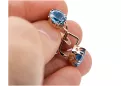 Σκουλαρίκια Vintage Aquamarine από ροζ χρυσό 14 καρατίων vec016r